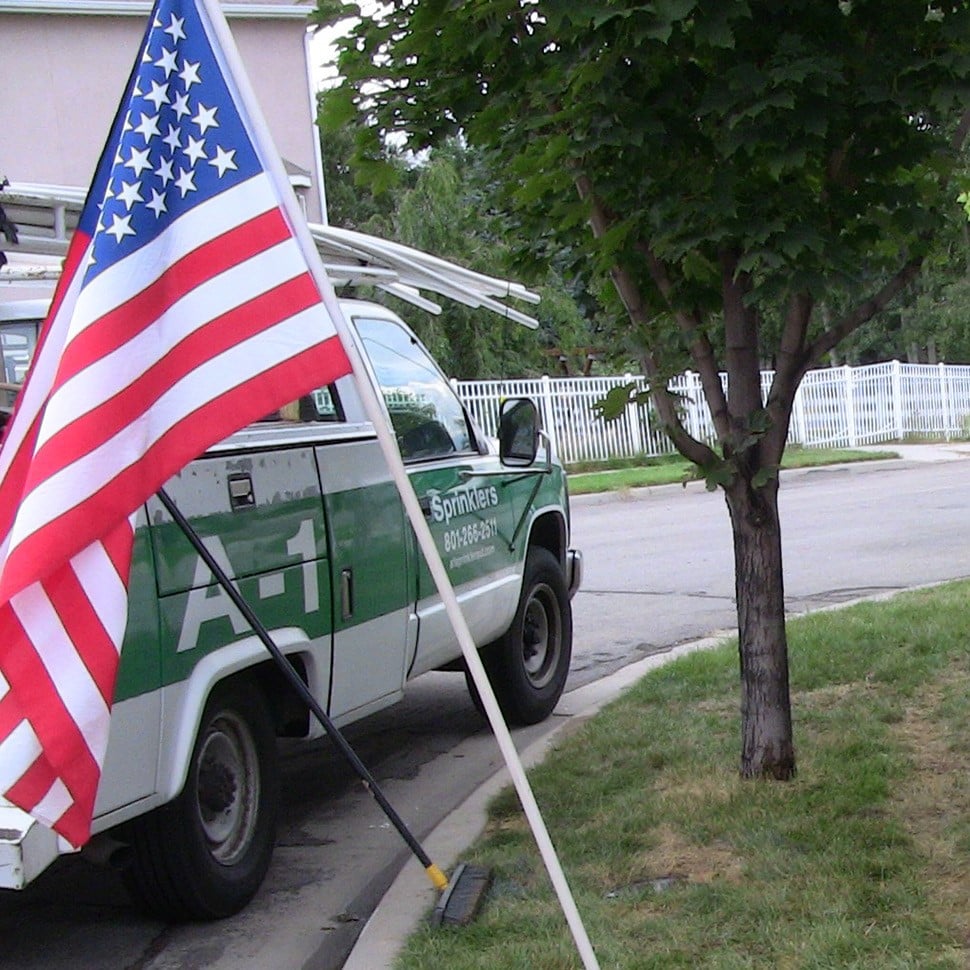 A1 Sprinklers service truck with professional equipment